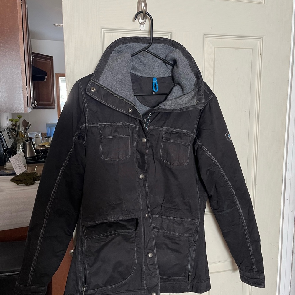 Kuhl Black and Gray Utility Jacket with Weather-Resistant Features
